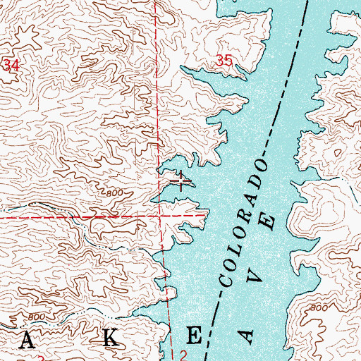 Topographic Map of Oro Cove, NV