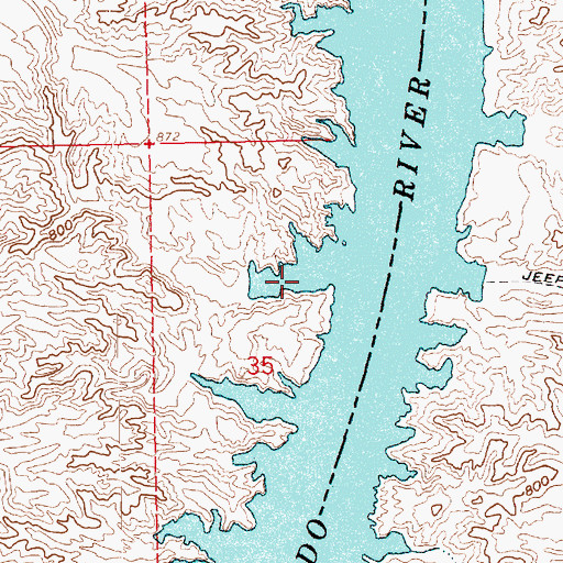 Topographic Map of Elizabeth J Cove, NV