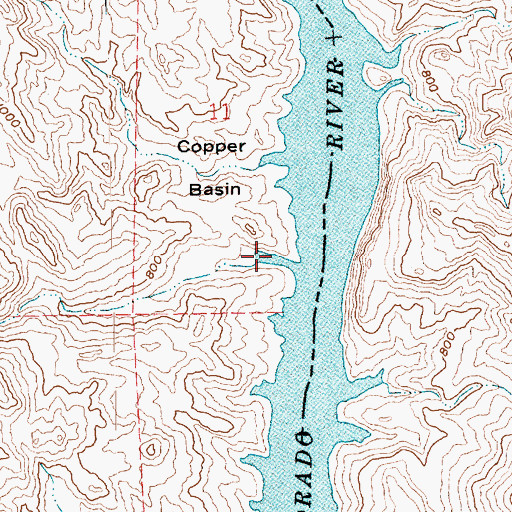 Topographic Map of Copper Basin Cove, NV