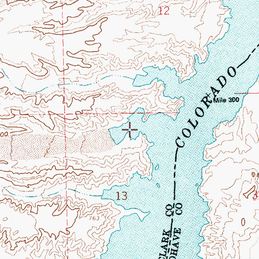 Topographic Map of Painted Canyon Cove, NV