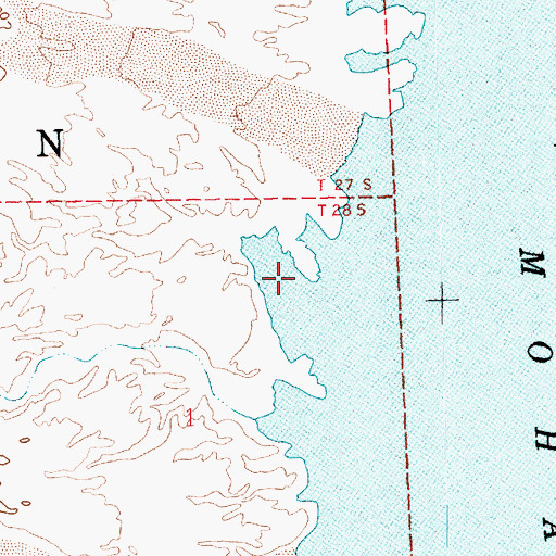 Topographic Map of Rockefeller Cove, NV