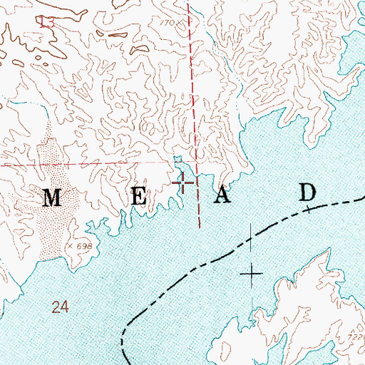 Topographic Map of Basalt Cove, NV