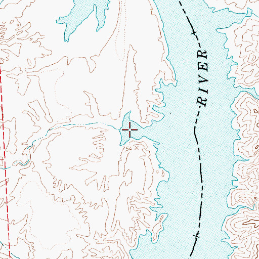 Topographic Map of Antelope Cove, NV