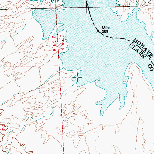 Topographic Map of Bonnie Brae Cove, NV