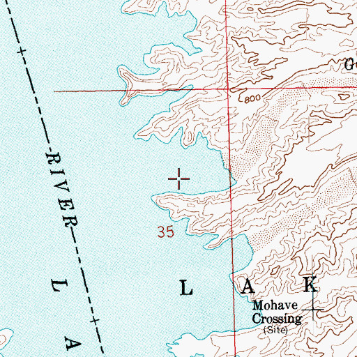 Topographic Map of Gold Cove, NV