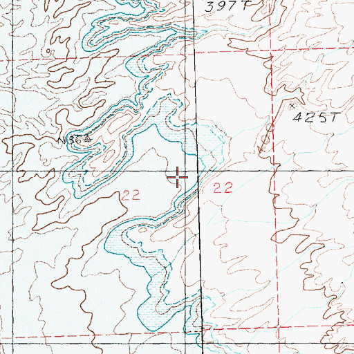 Topographic Map of Horseshoe Cove, NV