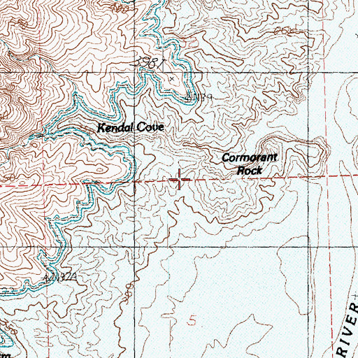 Topographic Map of Cormorant Rock (historical), NV