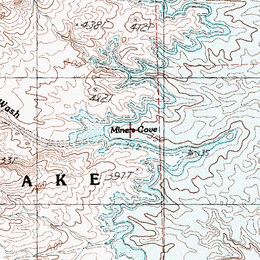 Topographic Map of Miners Cove, NV