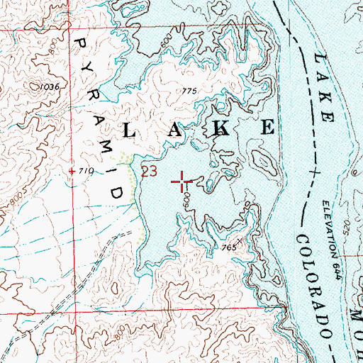 Topographic Map of Nevada Telephone Cove, NV