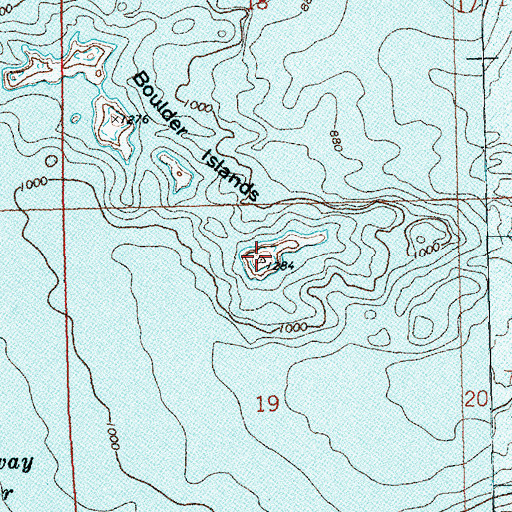 Topographic Map of Rock Island, NV