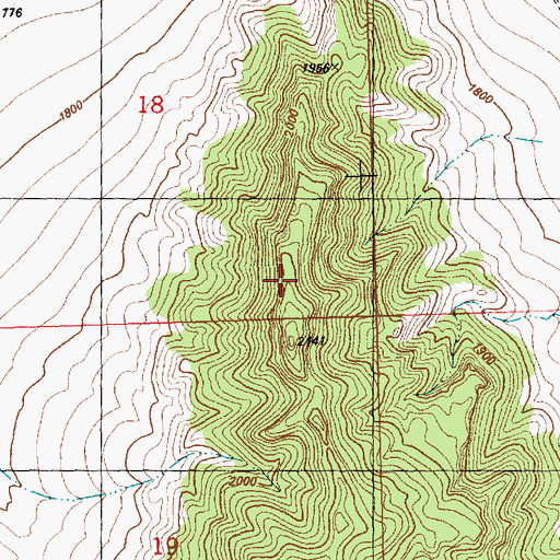 Topographic Map of Kingsley Point, NV