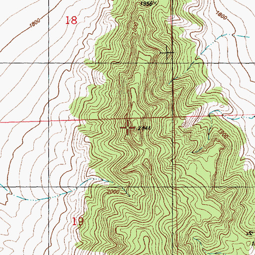 Topographic Map of Rocky Peak, NV