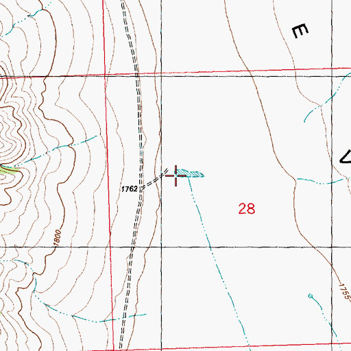 Topographic Map of Beers Reservoir, NV