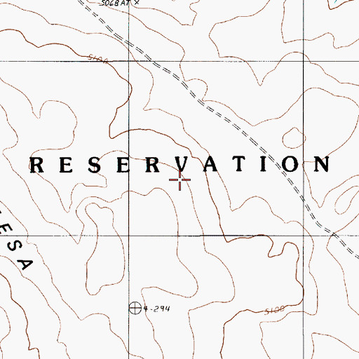 Topographic Map of Newberry Mesa, AZ