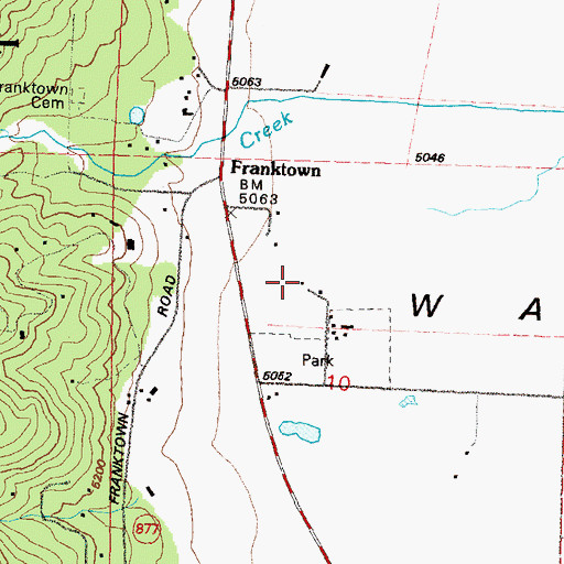 Topographic Map of Flying M E Ranch, NV