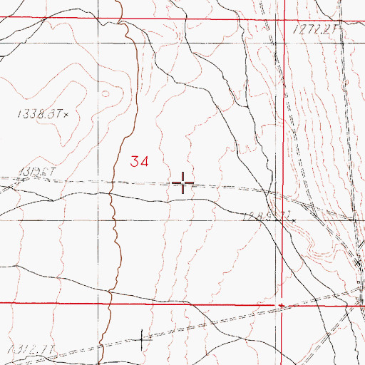 Topographic Map of Scheelite Mine, NV
