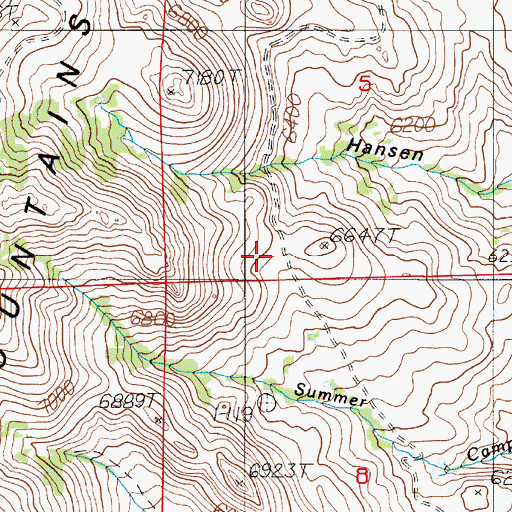 Topographic Map of Getchell Section Five Pit, NV