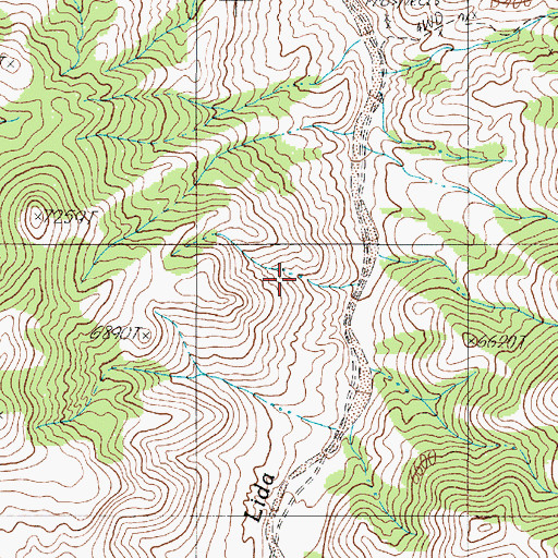 Topographic Map of Barrel Spring, NV