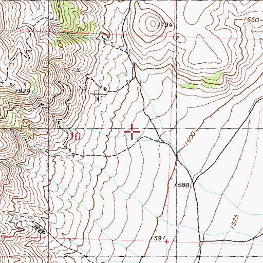 Topographic Map of Nashville, NV