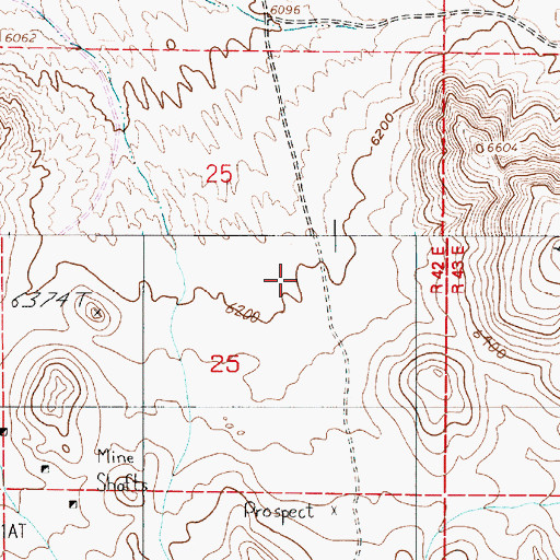 Topographic Map of Klondyke Hills, NV