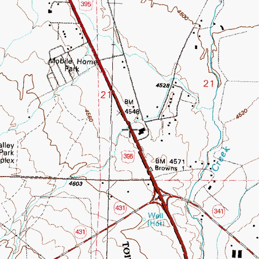 Topographic Map of Brown Elementary School, NV