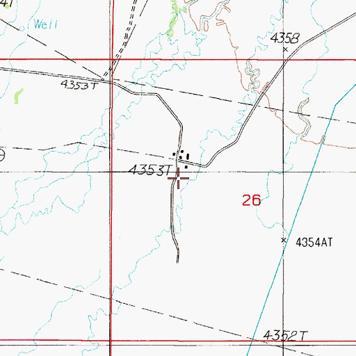 Topographic Map of Grayson Ranch, NV
