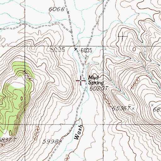 Topographic Map of Mud Spring, NV
