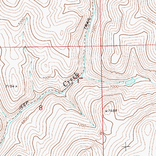 Topographic Map of South Fork Currant Creek, NV
