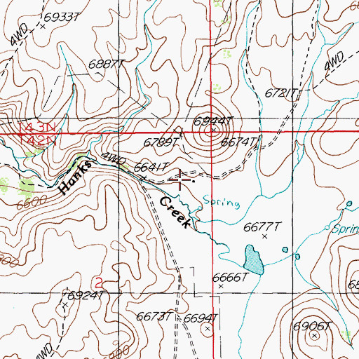 Topographic Map of F Goicoechea Ranch, NV
