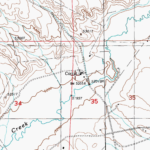 Topographic Map of Lower Tenmile Ranch, NV