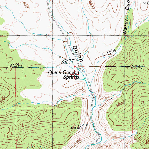 Topographic Map of Quinn Canyon Springs, NV