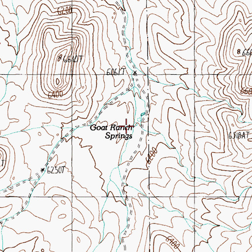 Topographic Map of Goat Ranch Springs, NV