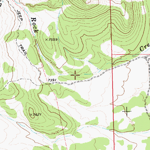 Topographic Map of South Rock Spring, NV