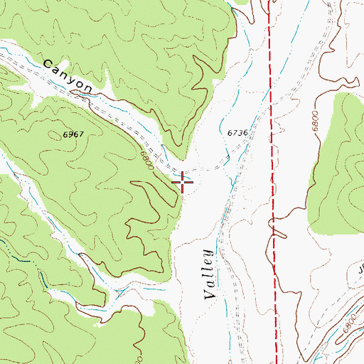 Topographic Map of Milk Ranch Creek, NV