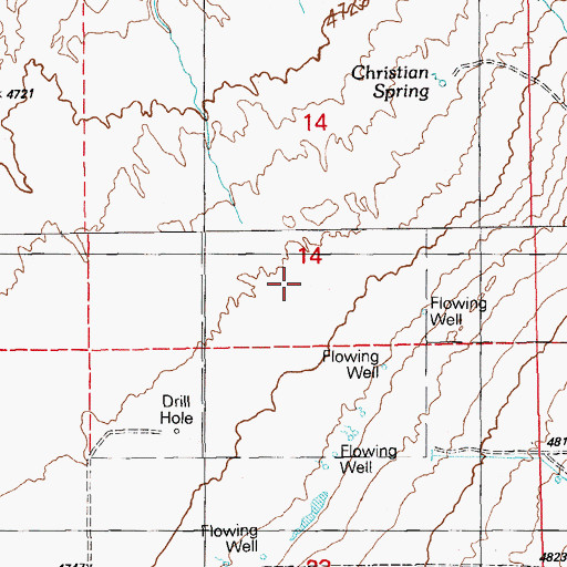 Topographic Map of Evans Field, NV