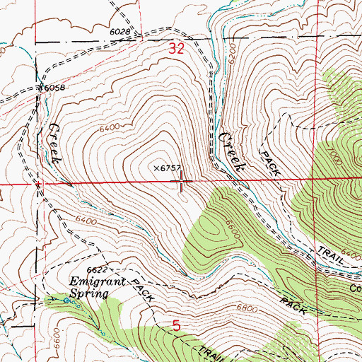 Topographic Map of Old Camp Halleck Military Reservation (historical), NV