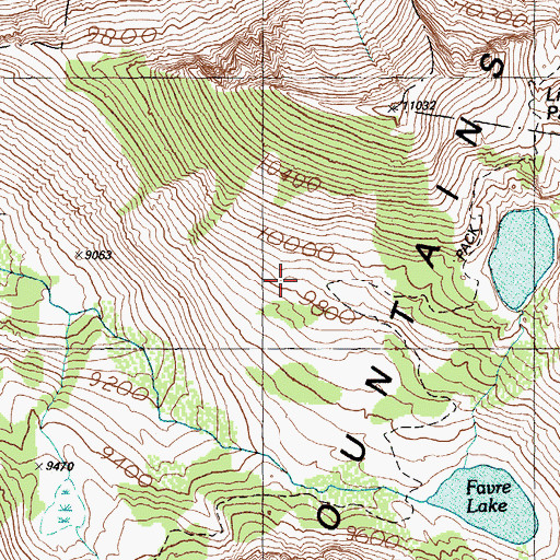 Topographic Map of Ruby Mountains Wilderness, NV