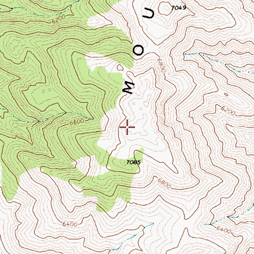Topographic Map of Delamar Mountains, NV