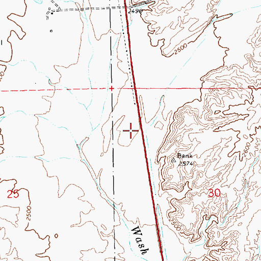 Topographic Map of Kane Springs Wash, NV