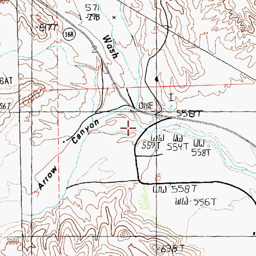 Topographic Map of Pahranagat Wash, NV
