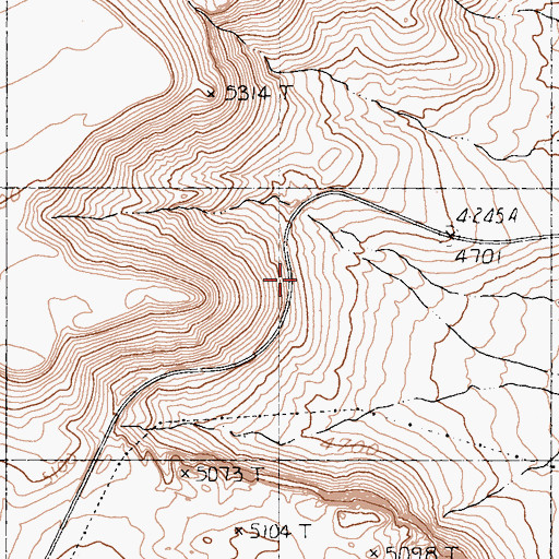 Topographic Map of Dufurrena Grade, NV