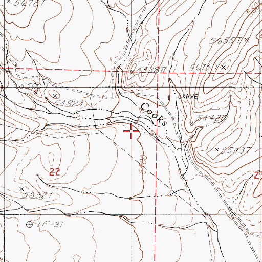 Topographic Map of Horse Ranch (historical), NV