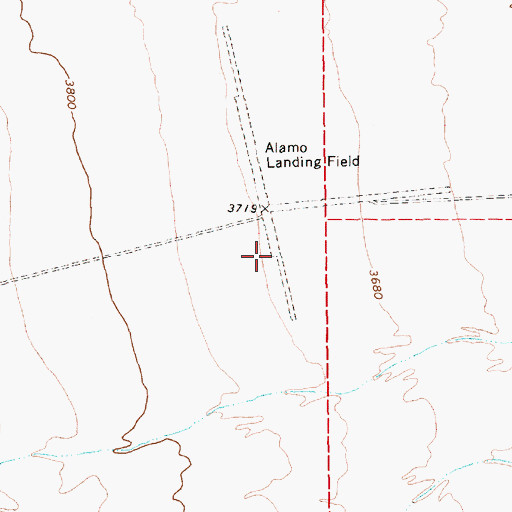 Topographic Map of Alamo Landing Field, NV