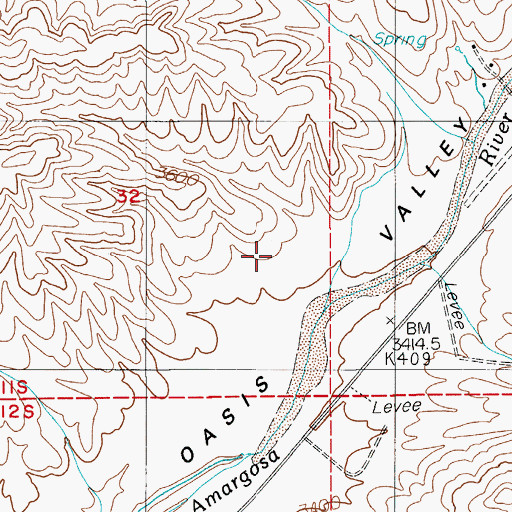 Topographic Map of Frans Star Ranch Airport (historical), NV