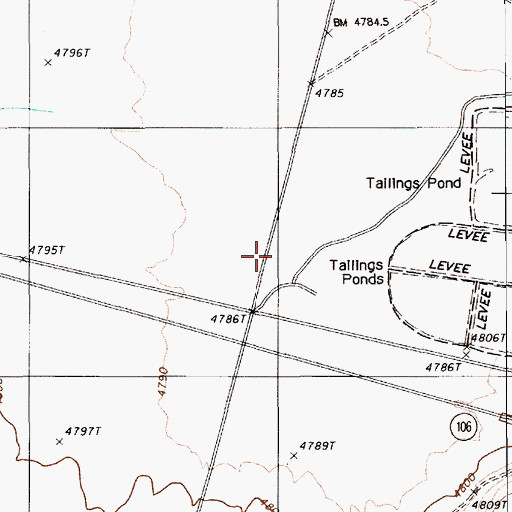 Topographic Map of Cortez Airstrip (historical), NV