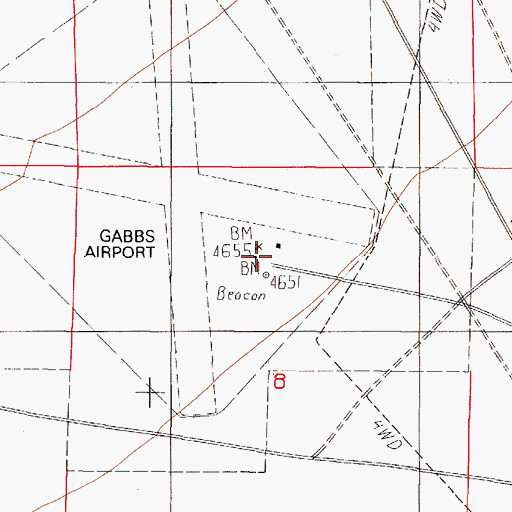 Topographic Map of Gabbs Airport, NV