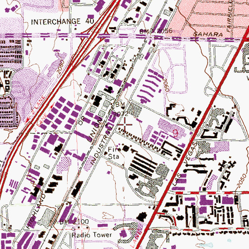 Topographic Map of Circus Heliport, NV