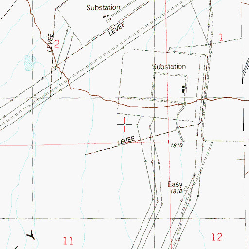 Topographic Map of Eldorado Substation Heliport, NV