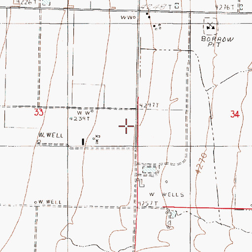 Topographic Map of Pine Grove Airport, NV