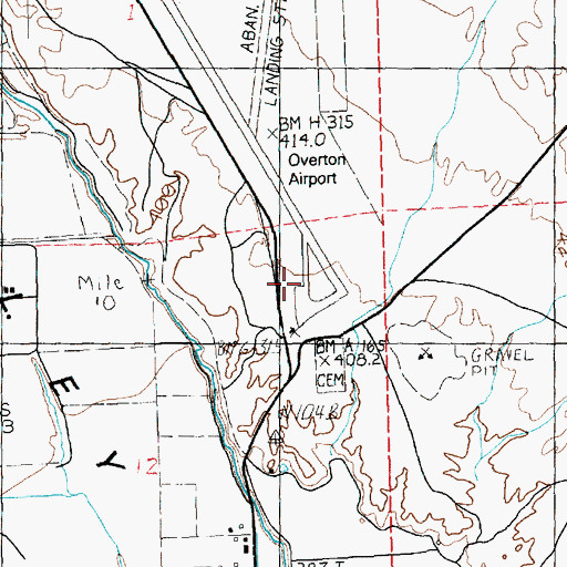 Topographic Map of Perkins Field, NV
